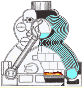 Thornyeroft water tube marine steam boiler with two water drums