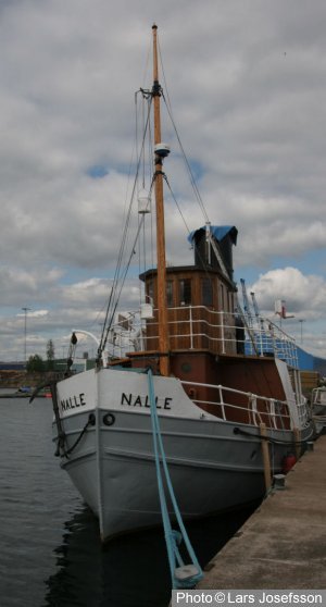 Steam tug Nalle moored at quay in Oskarshamn